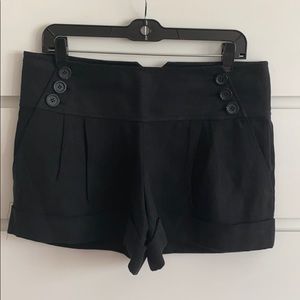 Club Monaco Black Linen Tailored Shorts 8